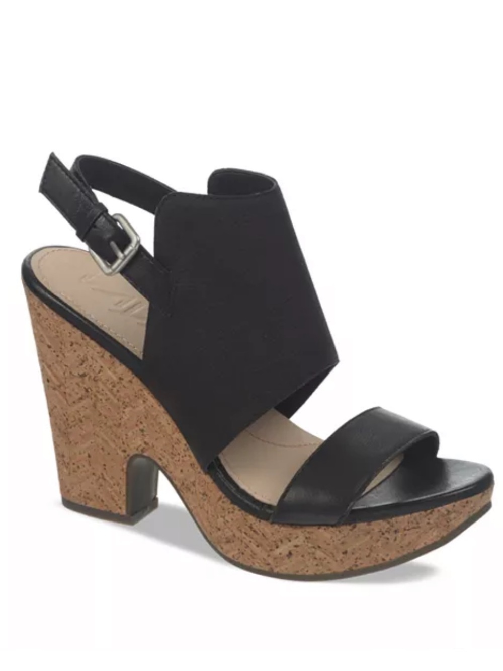 Naya Platform Sandals - Misty Two-Piece Cork High-Heel Sz 7.5M